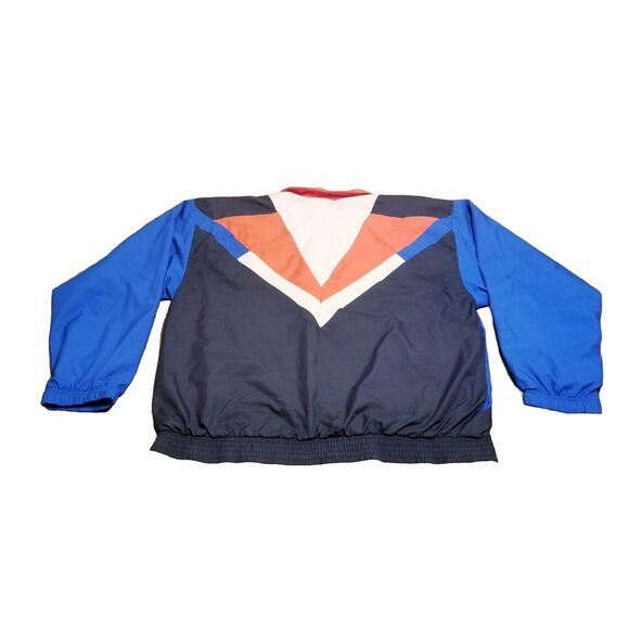Sergio Tacchini Windbreaker Men's Size 40 Track Jacket Blue Red White Royal Navy - Picture 2 of 5